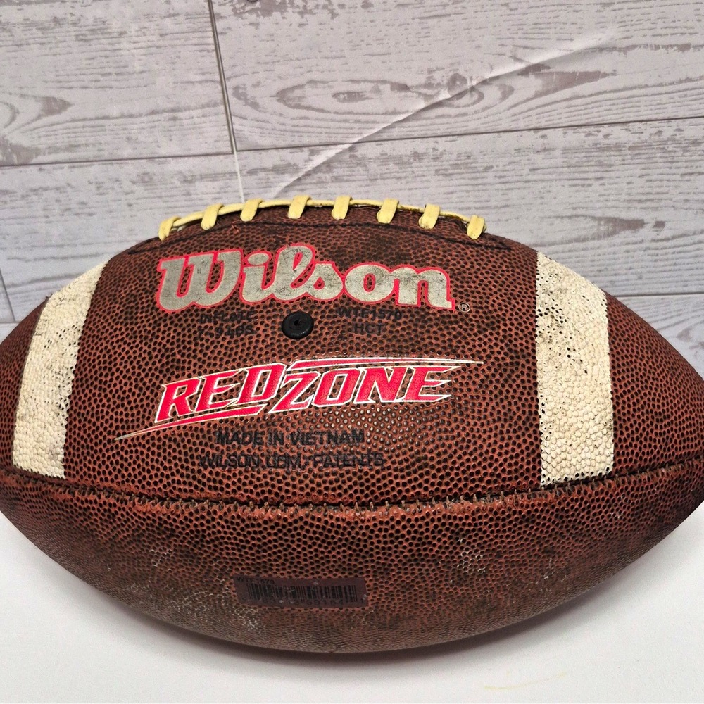 Wilson Red Zone NCAA Official Size Composite Leather Football Brown White